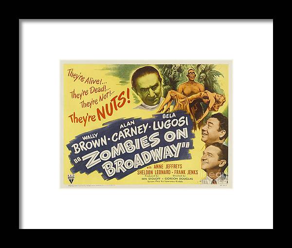 Vintage Framed Print featuring the photograph Zombies On Broadway by Action