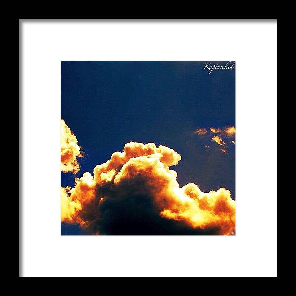 Beautiful Framed Print featuring the photograph ☁ #cloudporn #skyporn #blue by Anthony Bates