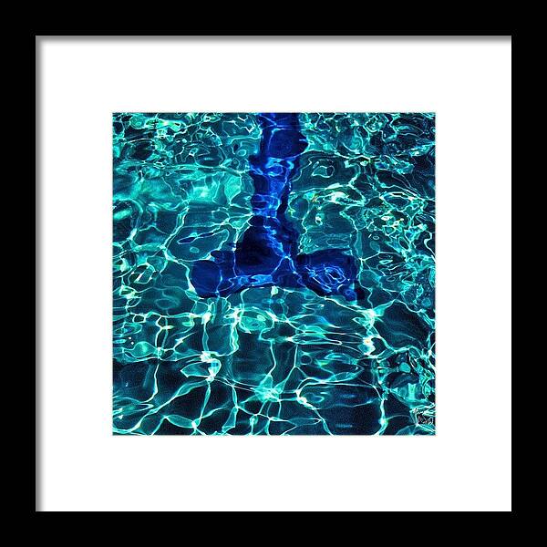Sketch Framed Print featuring the photograph 🏊🌀💦 I Was Able To Swim A by Roberta Robedeau