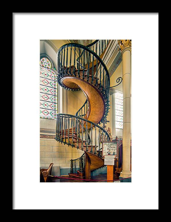 2011 Framed Print featuring the photograph Loretto Chapel Staircase by Anna Rumiantseva