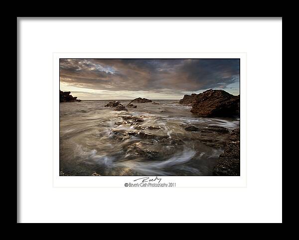 Seascape Framed Print featuring the photograph Rocky - at Trearddur Bay by B Cash