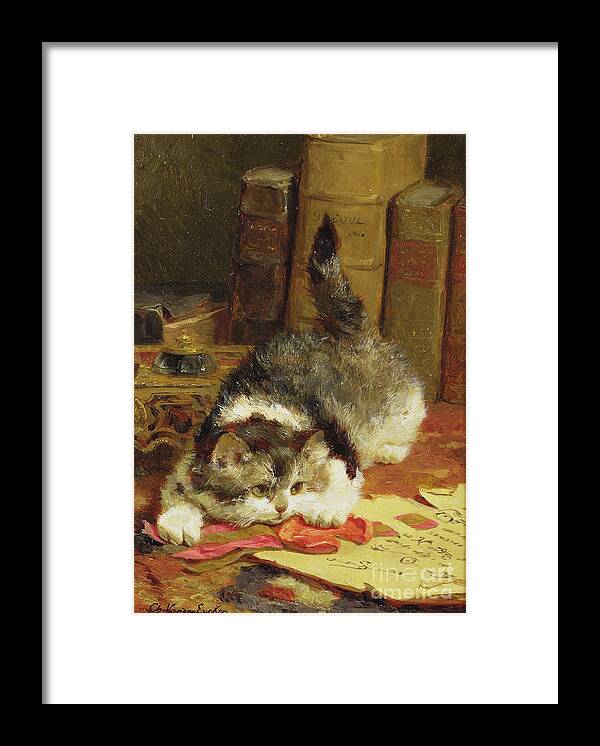 Stalking Framed Print featuring the photograph Stalking Cat by Charles van den Eycken