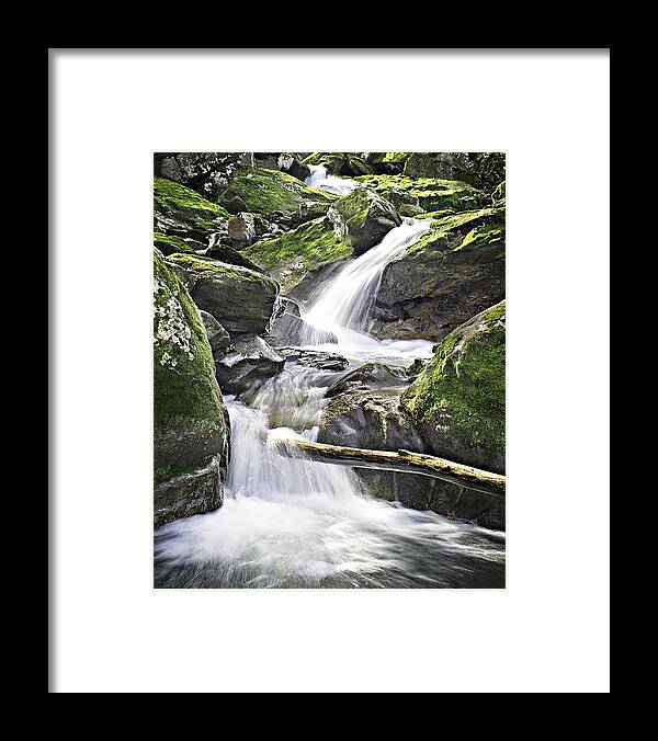 Arkansas Framed Print featuring the photograph 0804-0035 Cascade Above Triple Falls by Randy Forrester