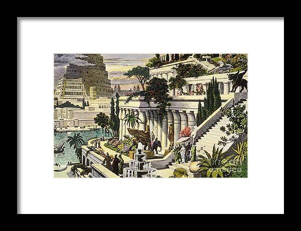 Ancient History Framed Print featuring the photograph Hanging Gardens of Babylon by Photo Researchers