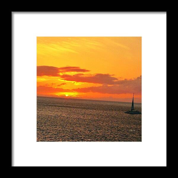 Photooftheday Framed Print featuring the photograph A Maui Sunset, #maui #sunset #1 by Raffaele Salera