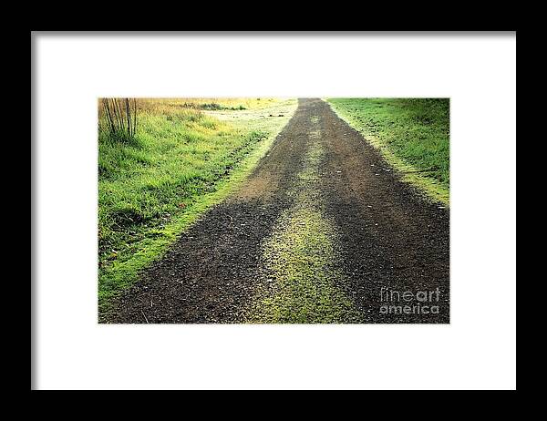 Path Framed Print featuring the photograph A new day a new life by Ellen Cotton