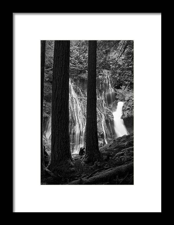 Waterfall Framed Print featuring the photograph A Panther Lurks #1 by Jon Ares