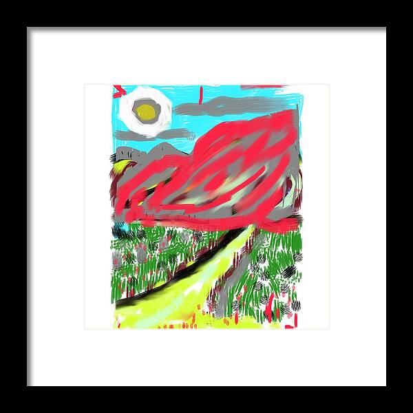 Abstract Framed Print featuring the digital art Abstract #1 by Roger Cummiskey