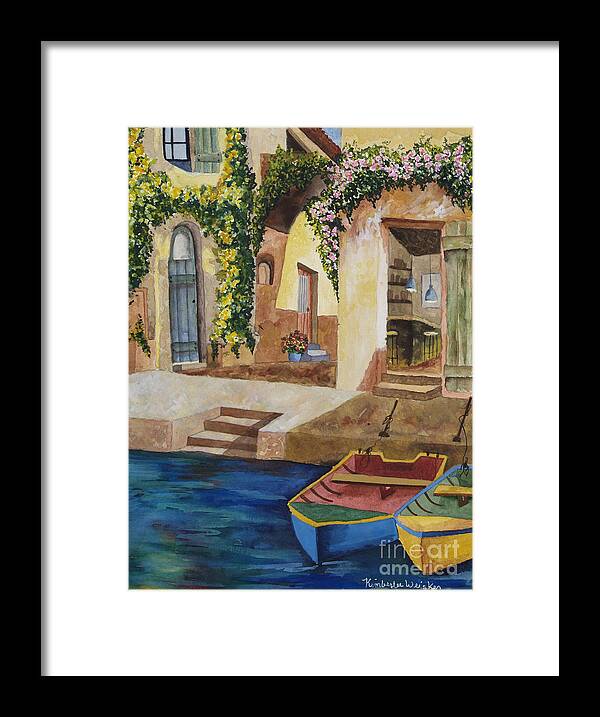 Authentic Inspiration Framed Print featuring the painting Afternoon at the Piazzo #1 by Kimberlee Weisker