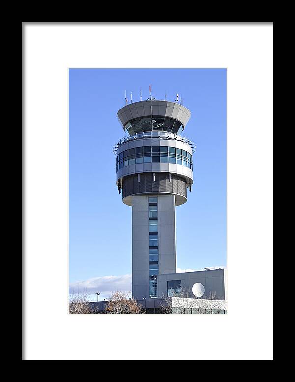 Airport Framed Print featuring the photograph Airport Control Tower. #1 by Fernando Barozza