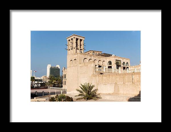 Al Bastakiya Framed Print featuring the photograph Al Bastakiya district #1 by Fabrizio Troiani