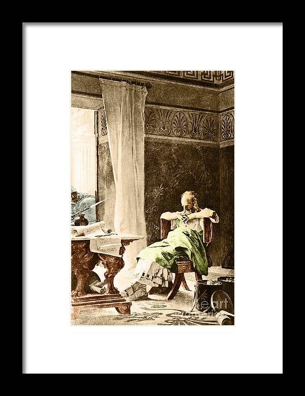 Science Framed Print featuring the photograph Archimedes, Ancient Greek Polymath #1 by Photo Researchers, Inc.