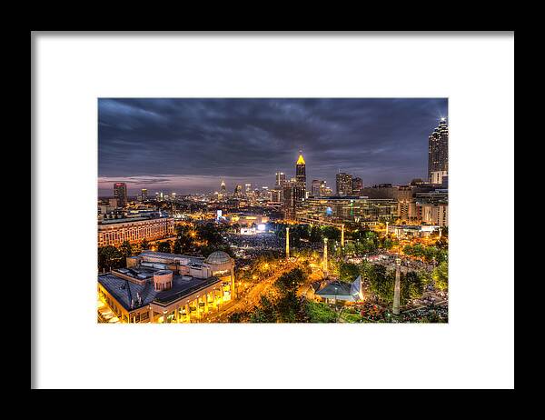 2012 Framed Print featuring the photograph Atlanta SkyLine by Anna Rumiantseva