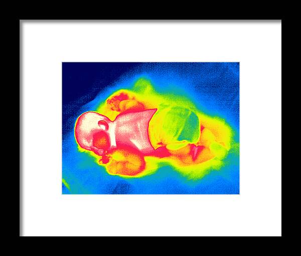 Baby Framed Print featuring the photograph Baby, Thermogram #1 by Tony Mcconnell