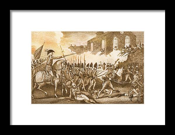 History Framed Print featuring the photograph Battle Of Concord, 1775 #1 by Photo Researchers