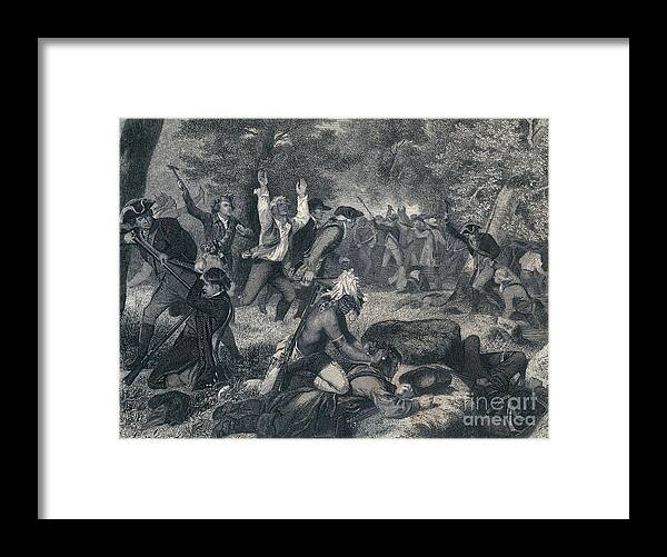 Battle Of Wyoming Framed Print featuring the photograph Battle Of Wyoming #1 by Photo Researchers