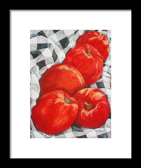 Paintings Framed Print featuring the painting Big Reds by Paula Robertson