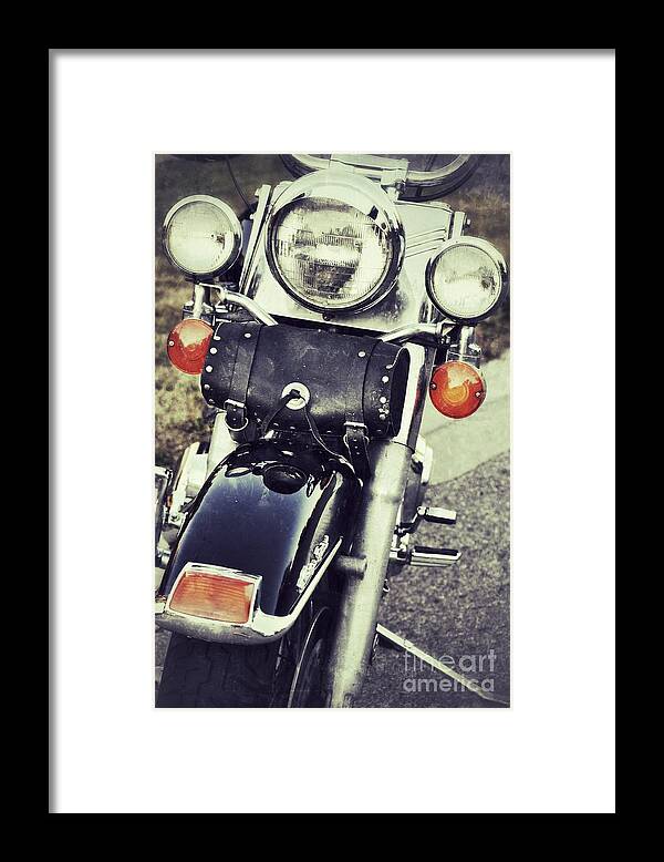 Motorcycle Framed Print featuring the photograph Bike #1 by Traci Cottingham