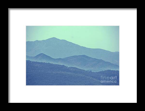 Blue Landscape Framed Print featuring the photograph Blue on Blue #1 by Julie Lueders 