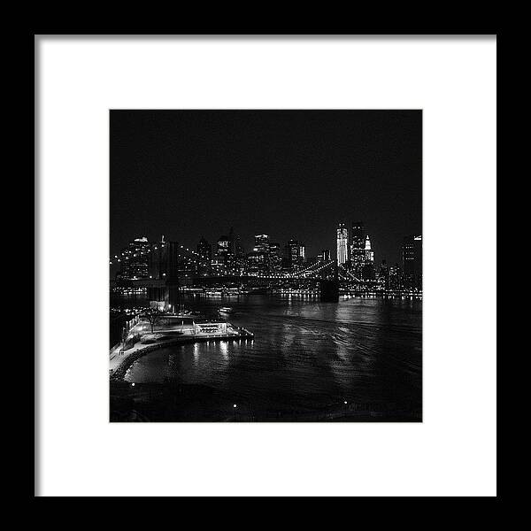 Bridge Framed Print featuring the photograph Brooklyn Bridge - New York #1 by Joel Lopez