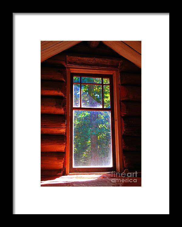 Log Cabin Framed Print featuring the photograph Cabin Window #1 by Bill Thomson