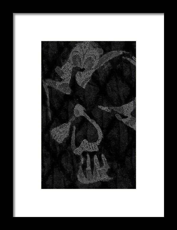 Skull Framed Print featuring the digital art Dark Skull by Roseanne Jones