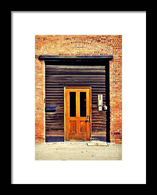 Warehouse Framed Print featuring the photograph Door #1 by HD Connelly