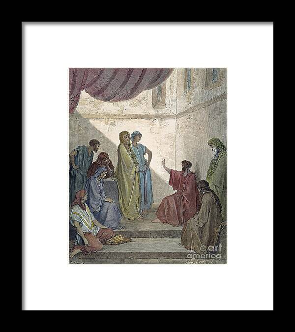 19th Century Framed Print featuring the drawing St. Peter #1 by Gustave Dore