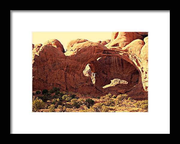 Arches National Park Framed Print featuring the photograph Double Arch #1 by Marty Koch