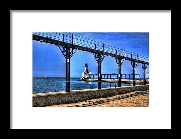 Lighthouse Framed Print featuring the photograph East Pierhead Lighthouse #1 by Scott Wood