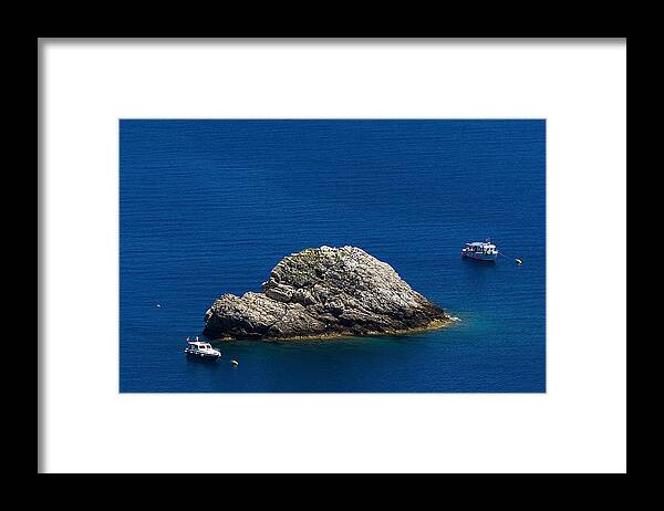 Isola D'elba Framed Print featuring the photograph ELBA ISLAND - One island two boats - ph Enrico Pelos #1 by Enrico Pelos