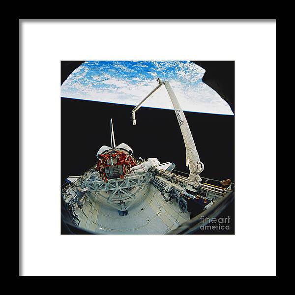 Space Travel Framed Print featuring the photograph Endeavour Spacewalk #1 by Science Source