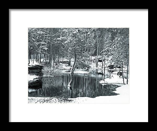 Landscape Framed Print featuring the photograph First Snow Fall #1 by Vladimir Kholostykh