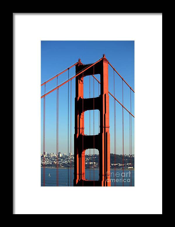 Golden Gate Bridge Framed Print featuring the photograph Golden Gate #1 by Kim Pascu