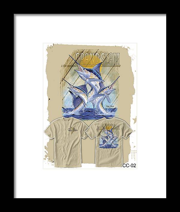 Marlin Framed Print featuring the digital art Grand Slam by Carey Chen