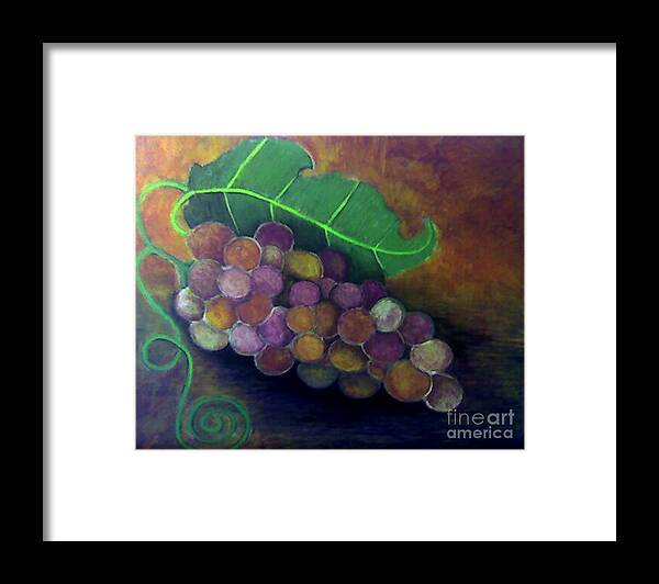 Tree Framed Print featuring the painting Grapes by Monica Furlow