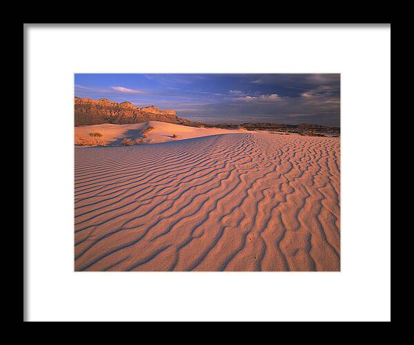 00174101 Framed Print featuring the photograph Gypsum Dunes Guadalupe Mountains #1 by Tim Fitzharris