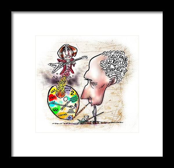 Norman Rockwell Framed Print featuring the digital art Happy Birthday Norman Rockwell by Mark Armstrong