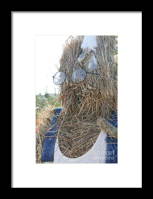 Outdoors Framed Print featuring the photograph Hay Man #1 by Susan Herber