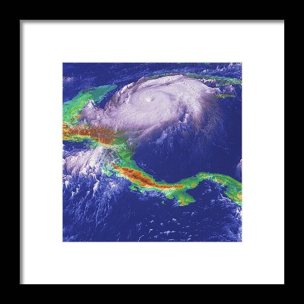 Hurricane Mitch Framed Print featuring the photograph Hurricane Mitch #1 by Nasagoddard Space Flight Center
