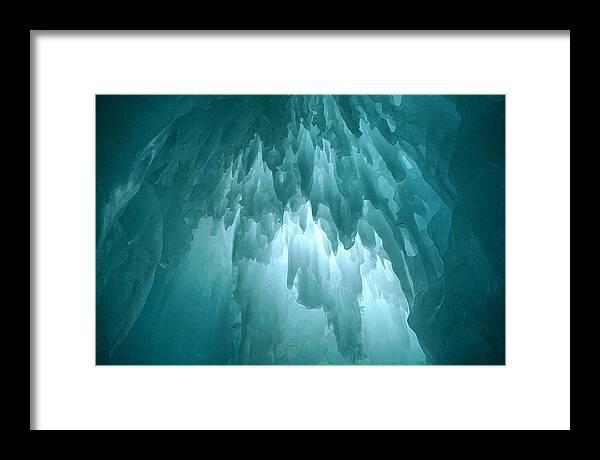 Ice Framed Print featuring the photograph Ice Chandelier #1 by Teri Atkins Brown