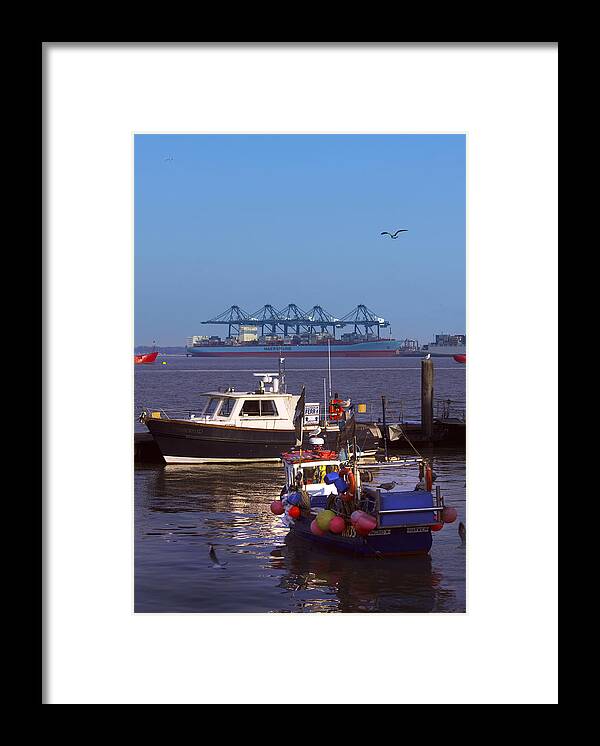 Harwich Framed Print featuring the photograph Industry At Sea #1 by Darren Burroughs