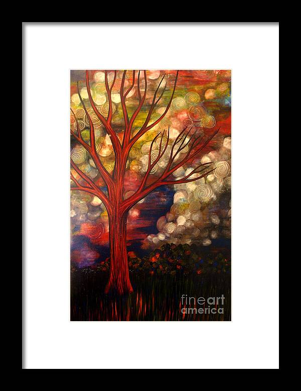 Tree Framed Print featuring the painting Joy by Monica Furlow