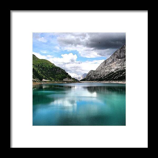 Dolomiti Framed Print featuring the photograph Lago Fedaia #1 by Luisa Azzolini