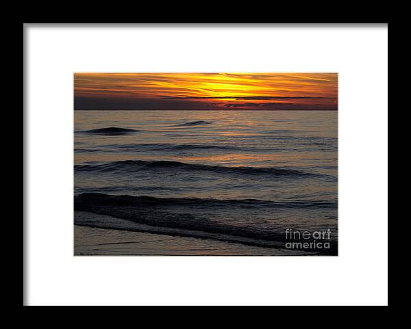 Sunset Framed Print featuring the photograph Lake Michigan Sunset by Ann Horn