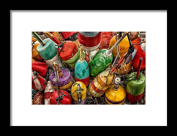  Framed Print featuring the photograph Lobster Bouys #1 by Fred LeBlanc