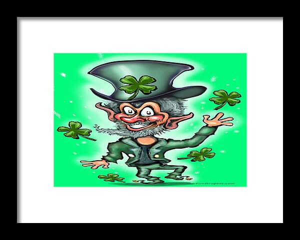 Leprechaun Framed Print featuring the painting Lucky Charms #1 by Kevin Middleton