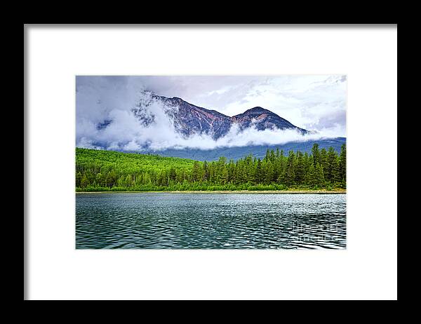 Lake Framed Print featuring the photograph Mountain lake in Jasper National Park 2 by Elena Elisseeva