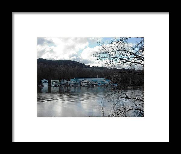 Multnomah Channel Framed Print featuring the photograph Multnomah Channel Sauvie Island by Kelly Manning