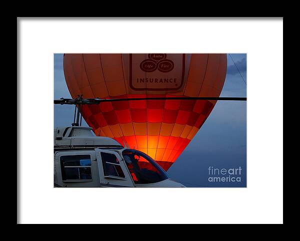 Hot Air Framed Print featuring the photograph Night Flight by Robert Frederick